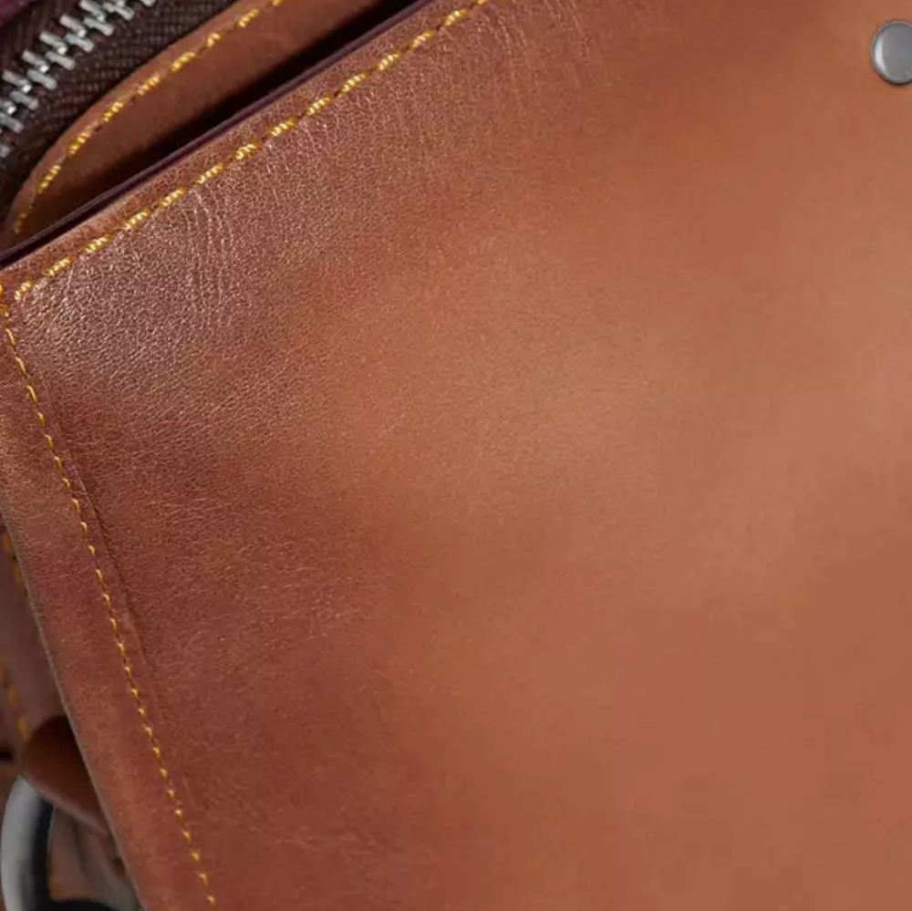 COACH 1941 Rogue Brief Briefcase in Dark Sienna Natural Glovetanned Leather NWT - Picture 4 of 11